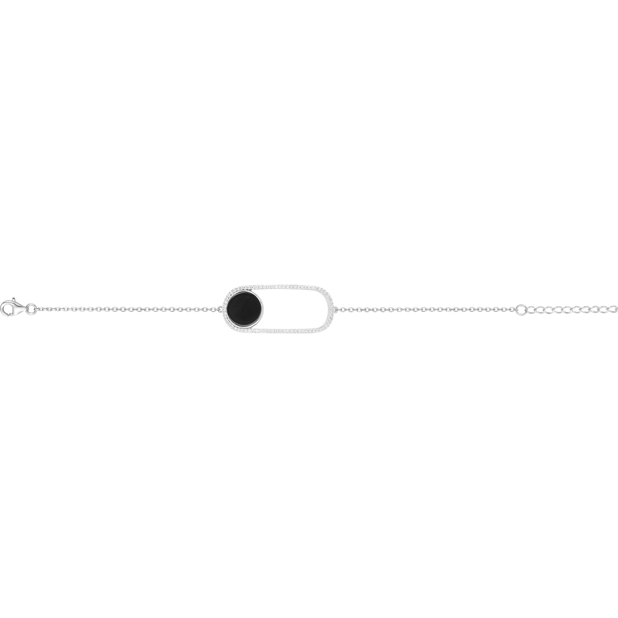 Bracelet Blanc Mat Phebus Femme en Argent