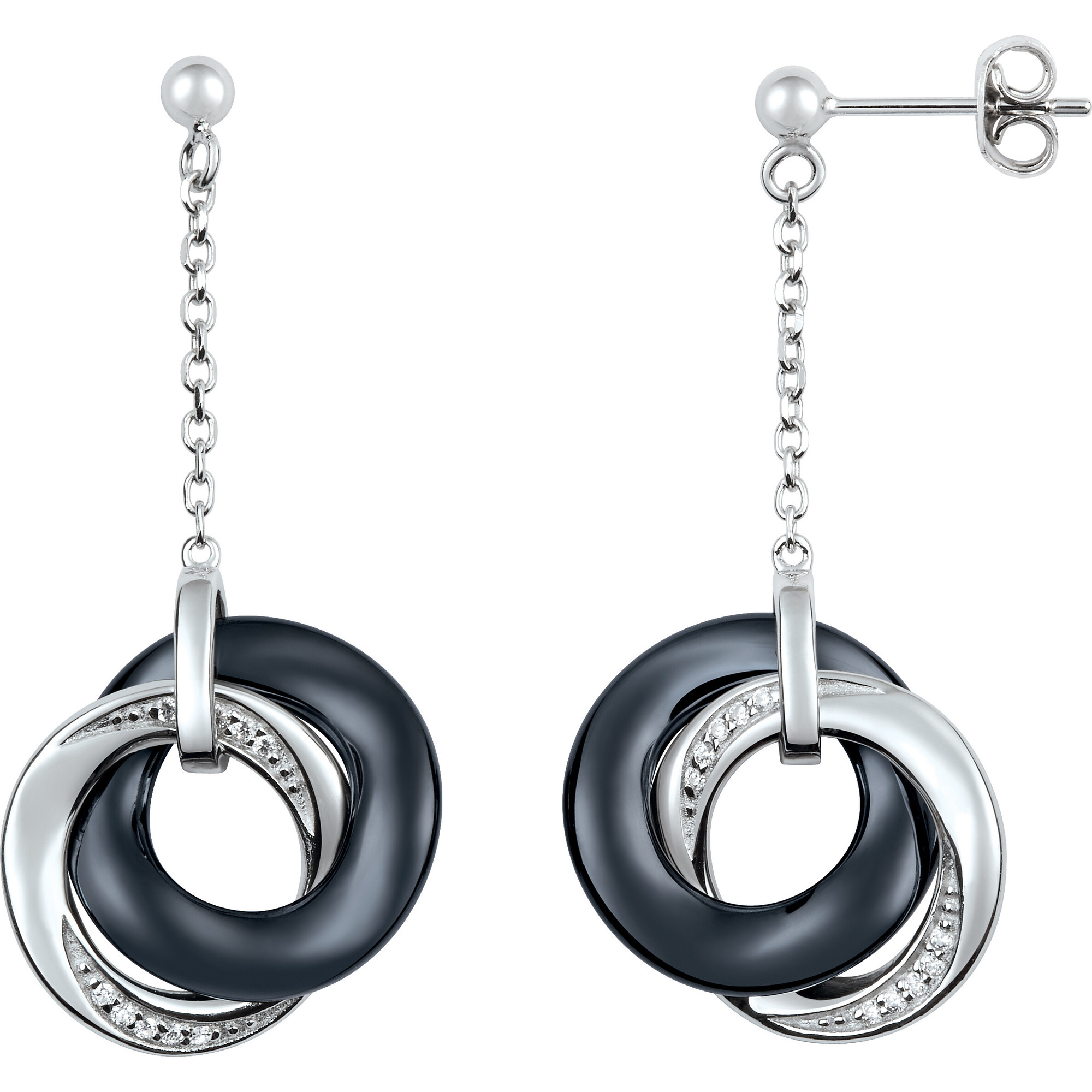 Boucles d'oreilles Lumière Phebus Femme en Argent