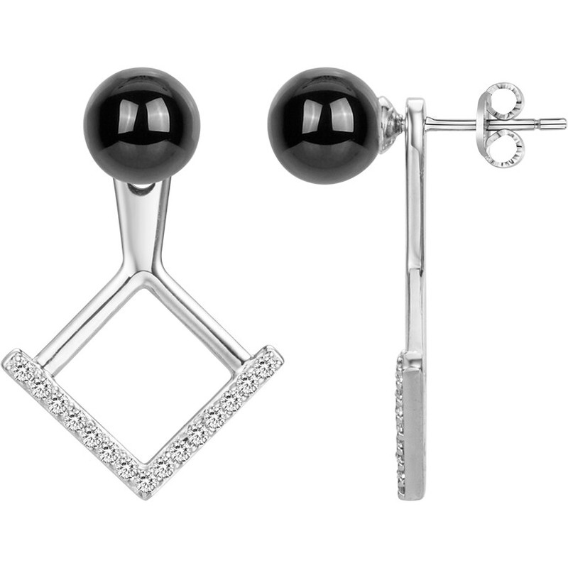 Boucles d'oreilles Marbre Phebus Femme en Argent