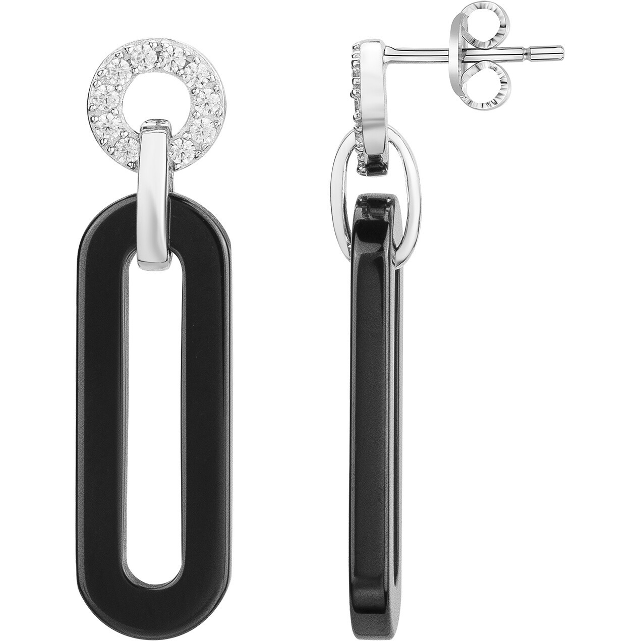 Boucles d'oreilles Cendre Phebus Femme en Argent