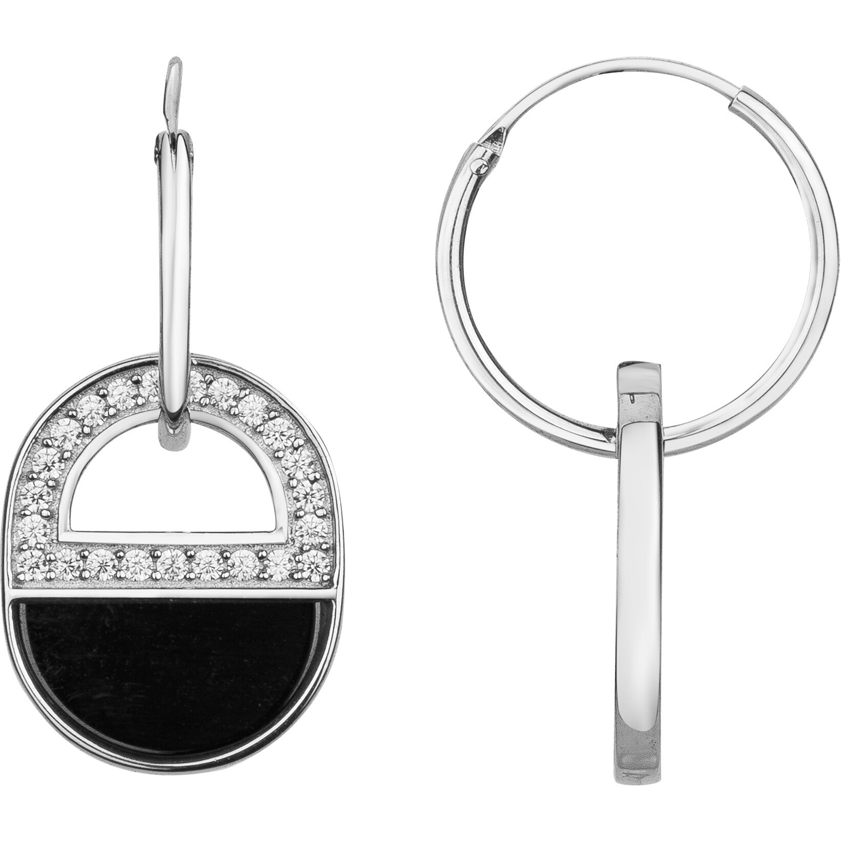 Boucles d'oreilles Spirale Phebus Femme en Argent