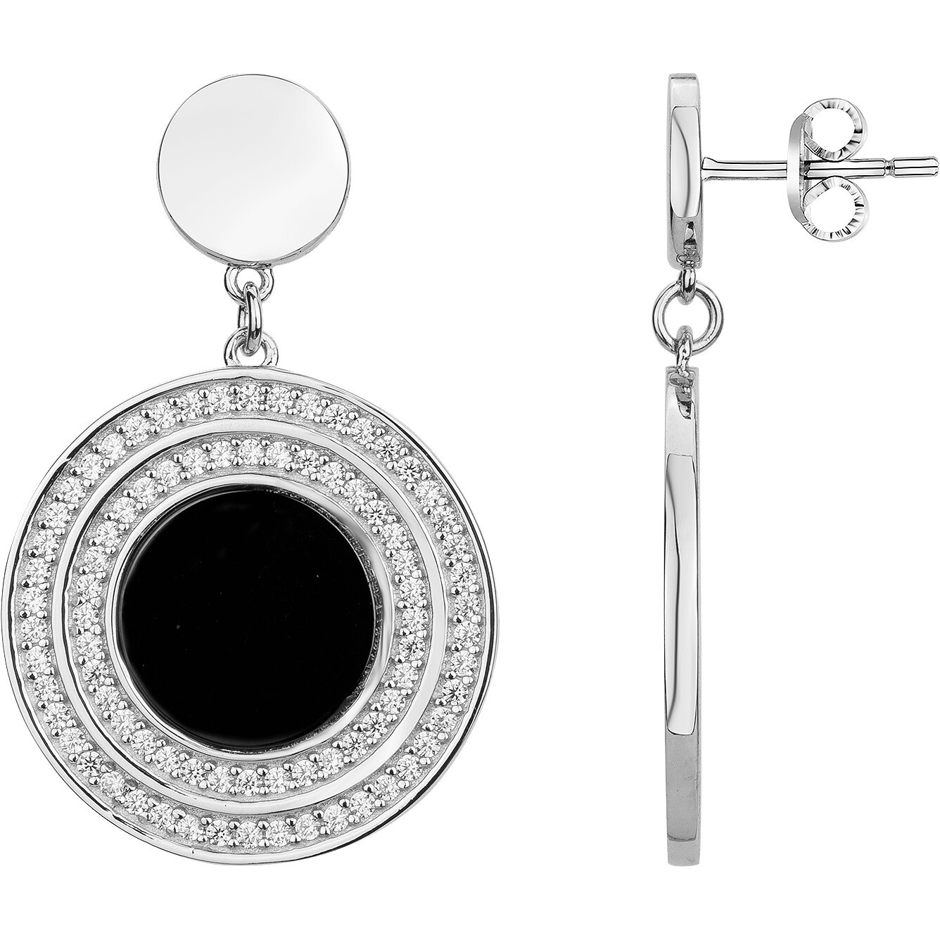 Boucles d'oreilles Cristal Phebus Femme en Argent