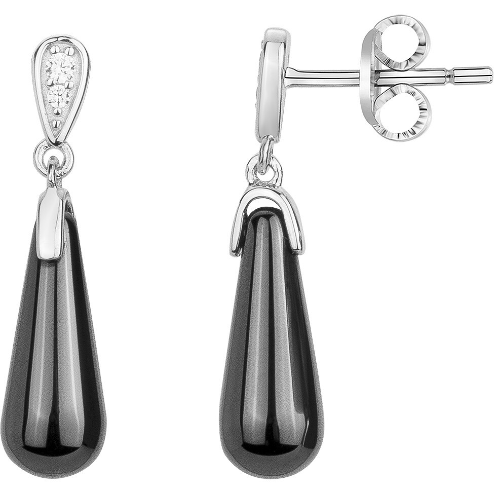 Boucles d'oreilles Glaçure Phebus Femme en Argent