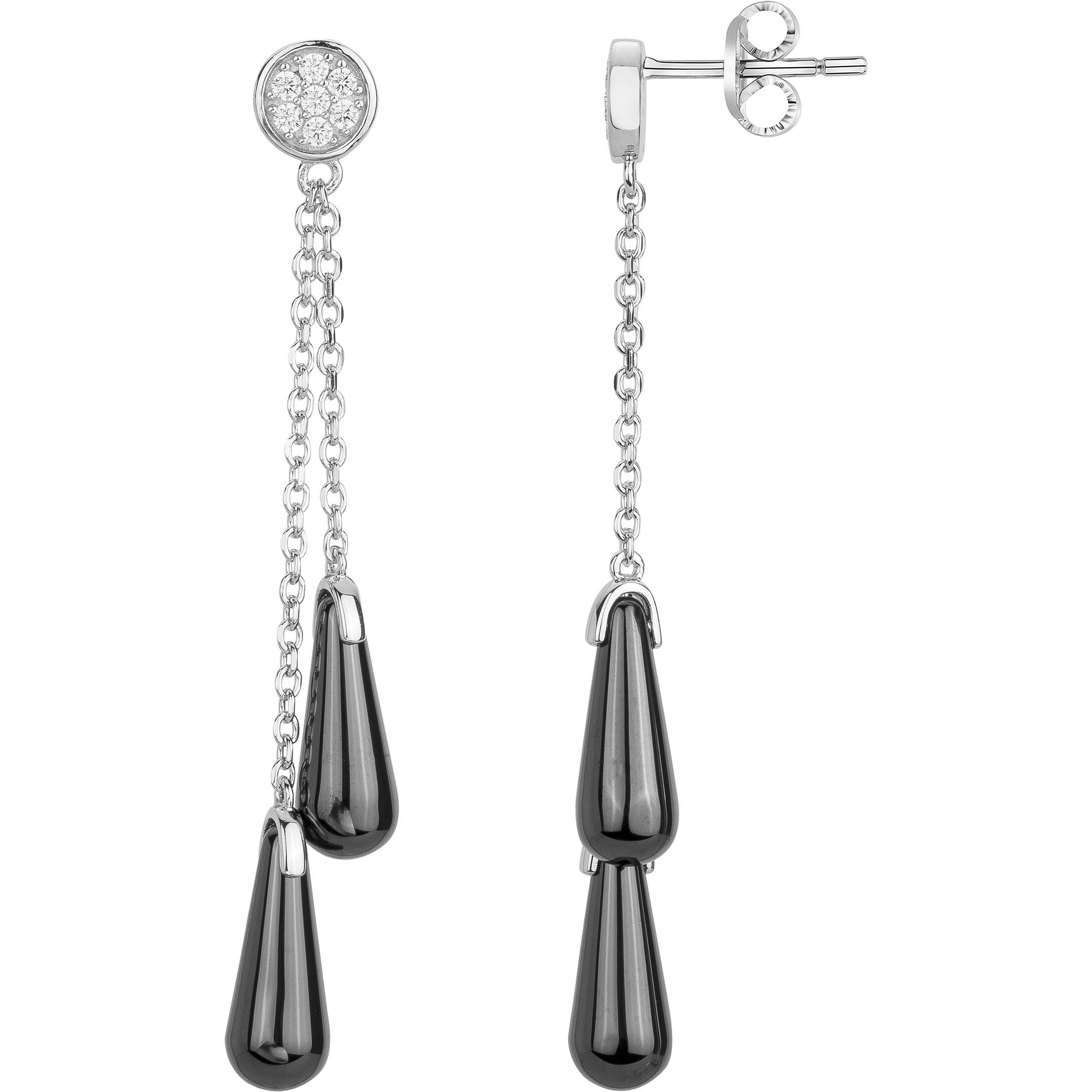 Boucles d'oreilles Albâtre Phebus Femme en Argent
