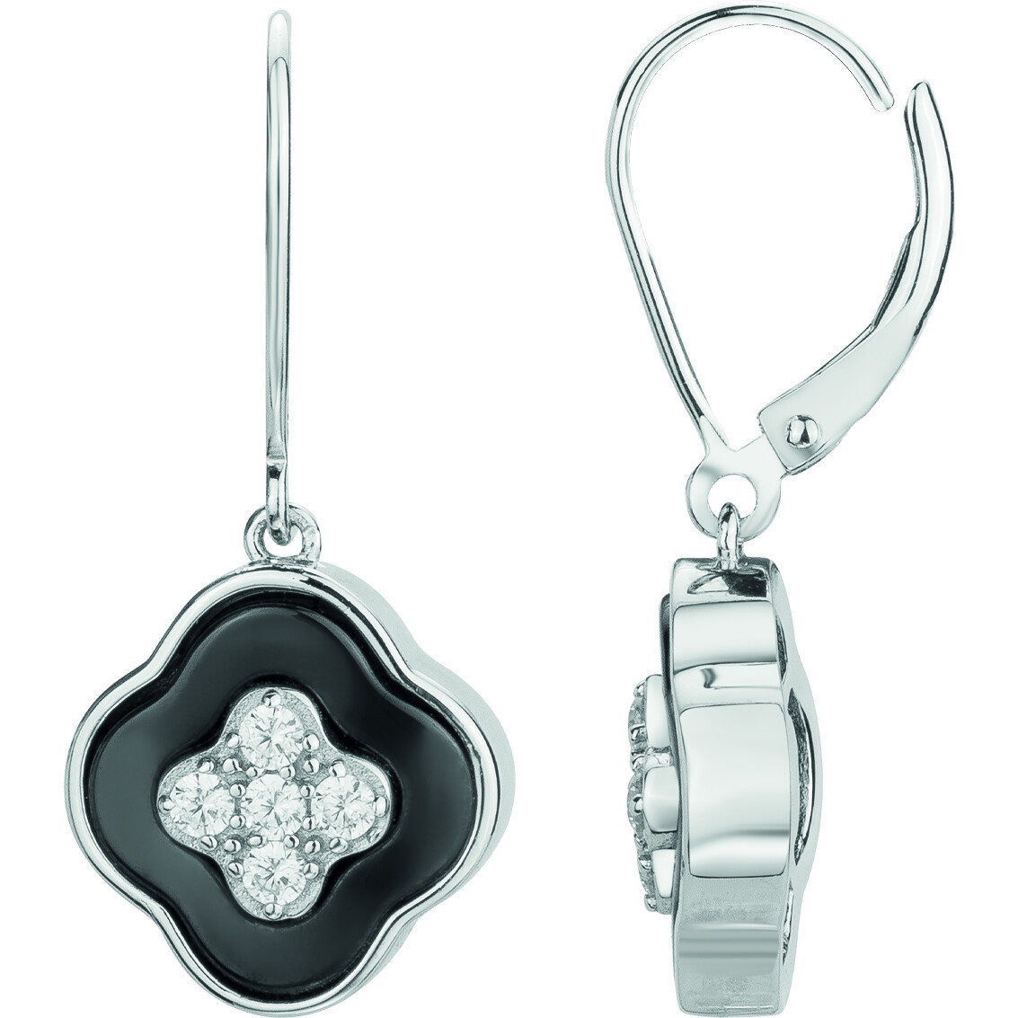 Boucles d'oreilles Bleu Nuit Phebus Femme en Argent