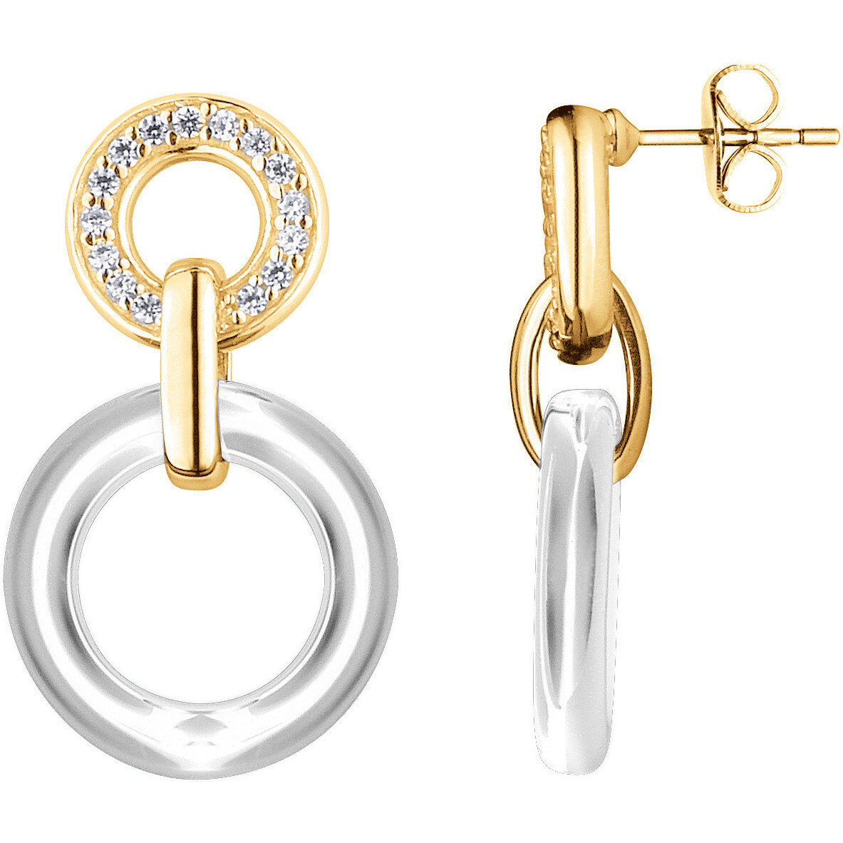 Boucles d'oreilles Cretan Phebus Femme en Plaqué Or