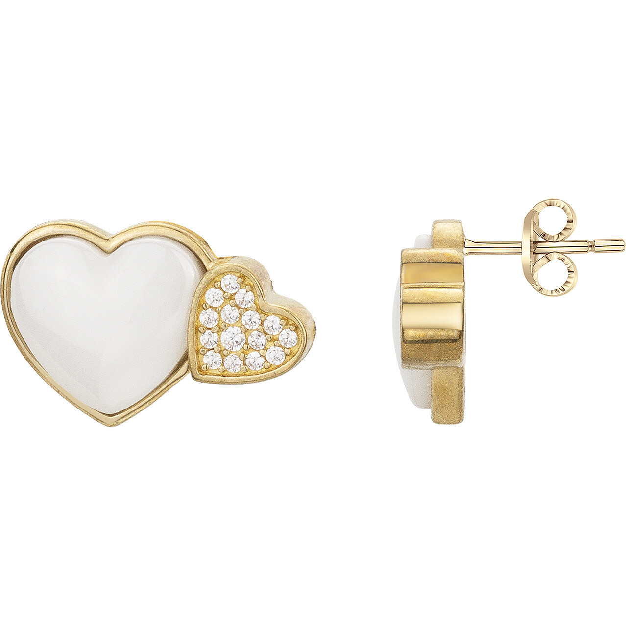 Boucles d'oreilles Flamme Phebus Femme en Plaqué Or