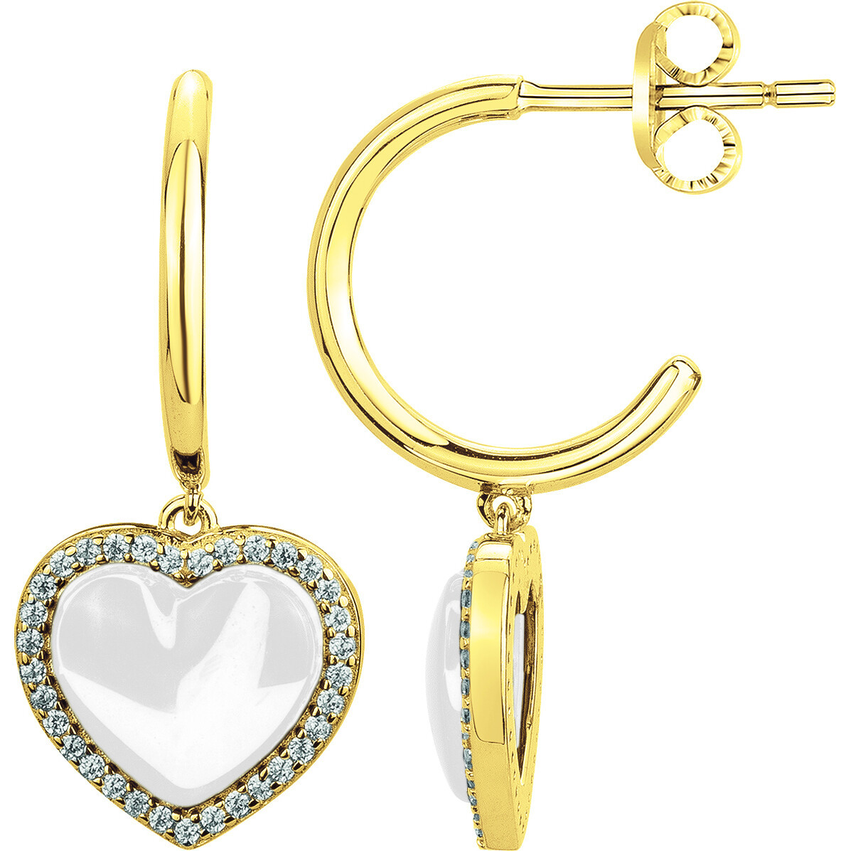 Boucles d'oreilles Sèvres Phebus Femme en Plaqué Or
