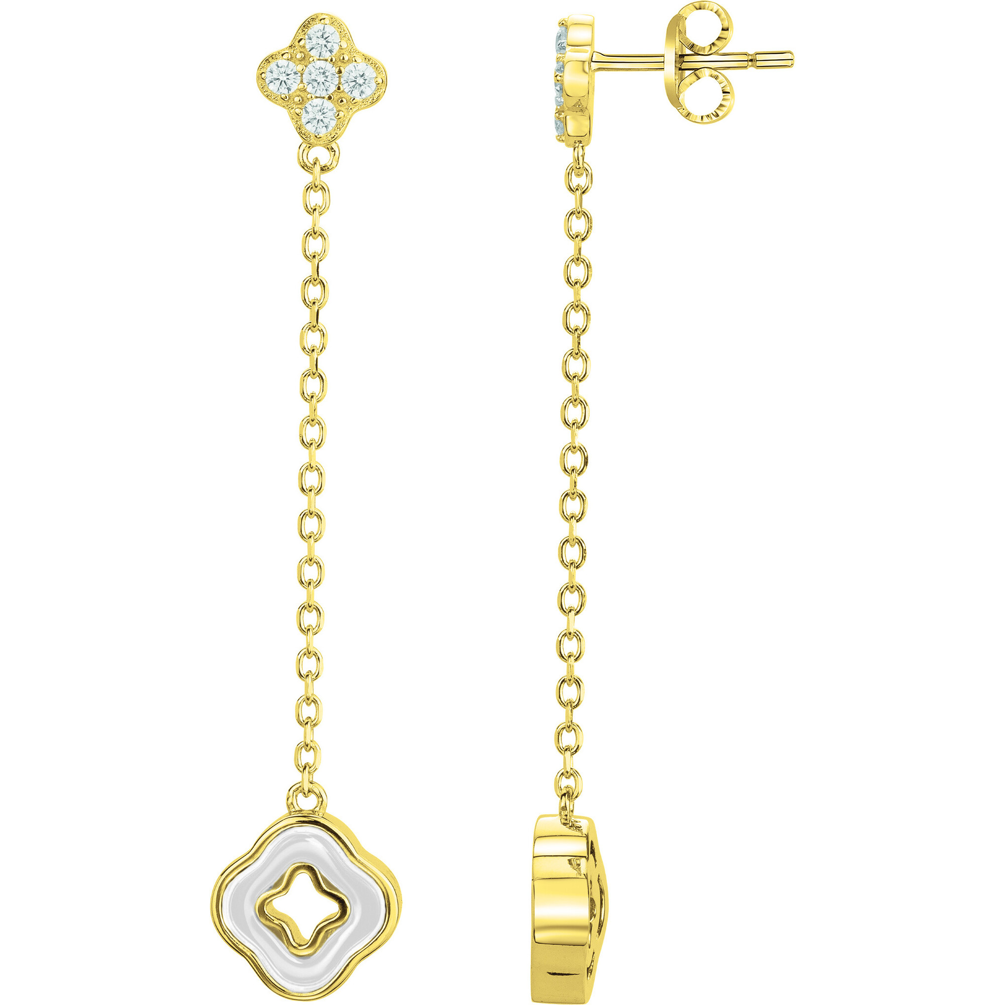 Boucles d'oreilles Nébuleuse Phebus Femme en Plaqué Or