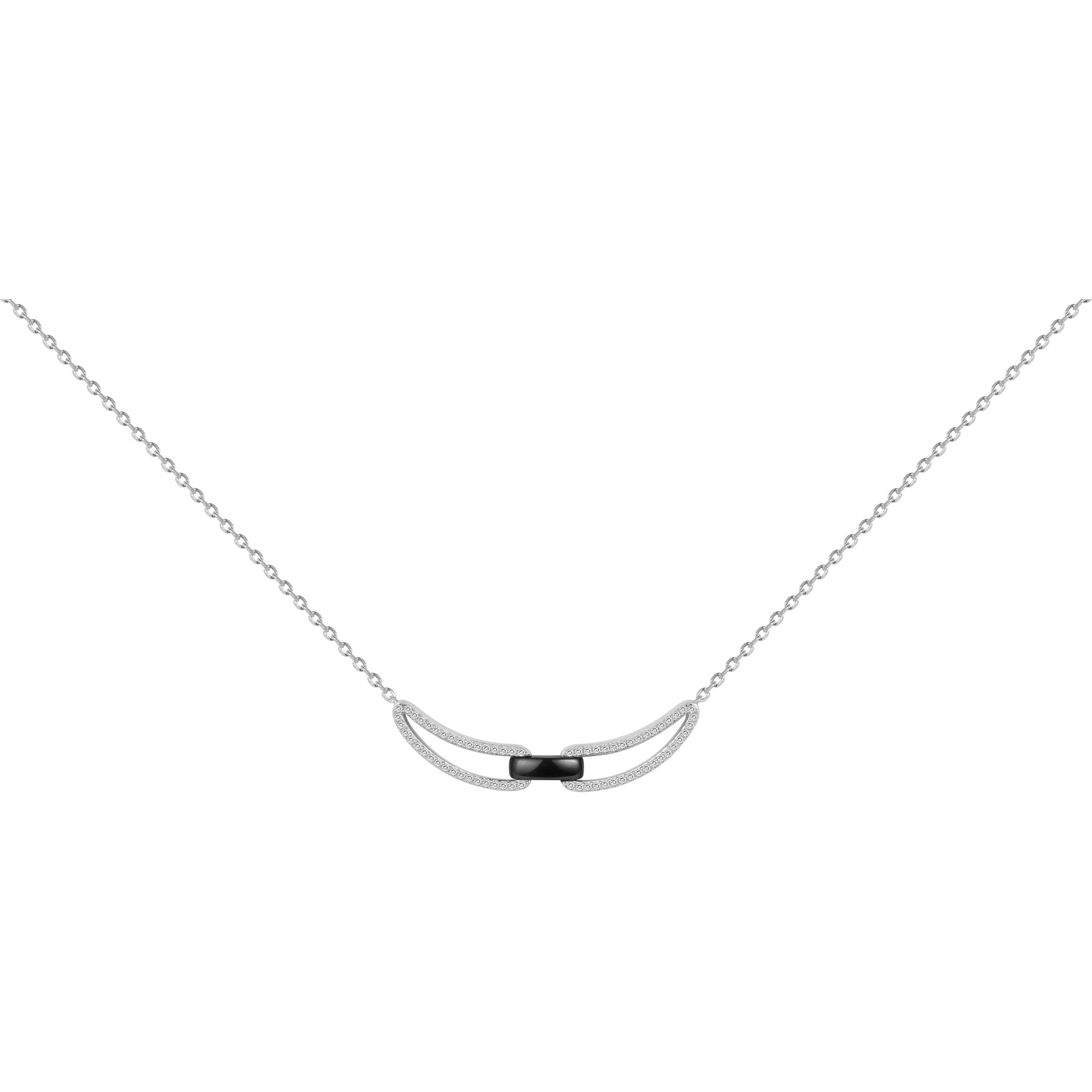 Collier Basalte Phebus Femme en Argent