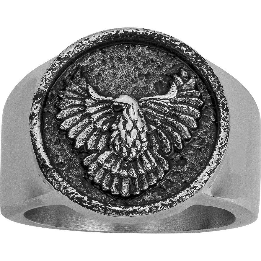 Bague Aigle Phebus Homme en Acier