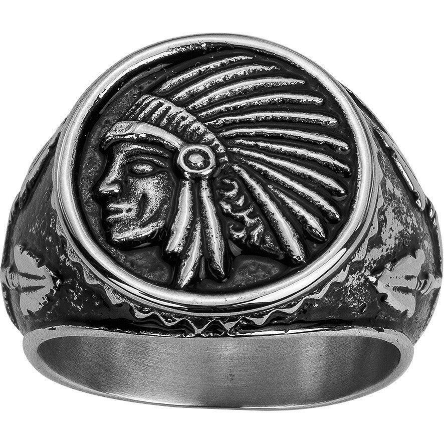 Bague Indien Phebus Homme en Acier