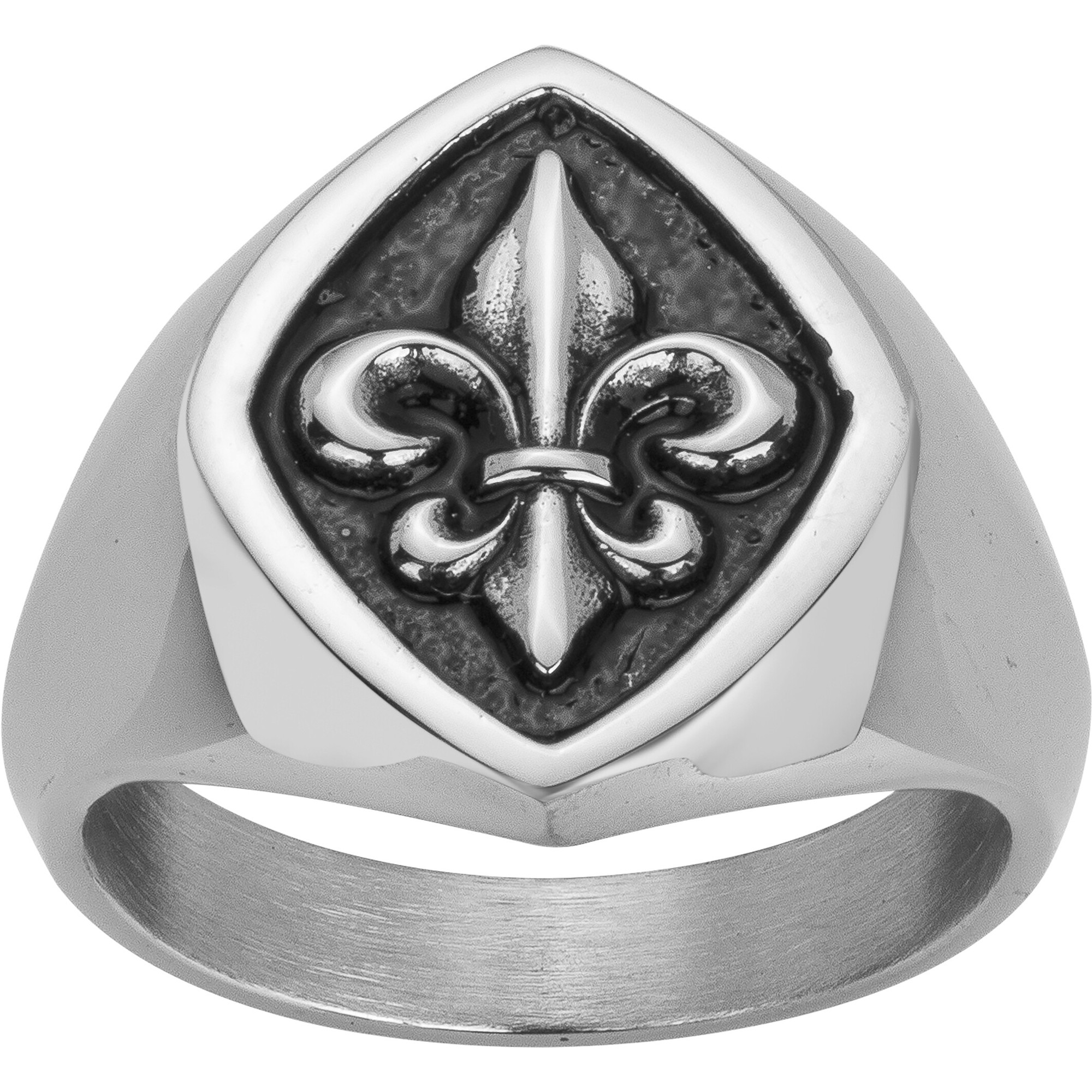 Bague Fleur de Lys Phebus Homme en Acier
