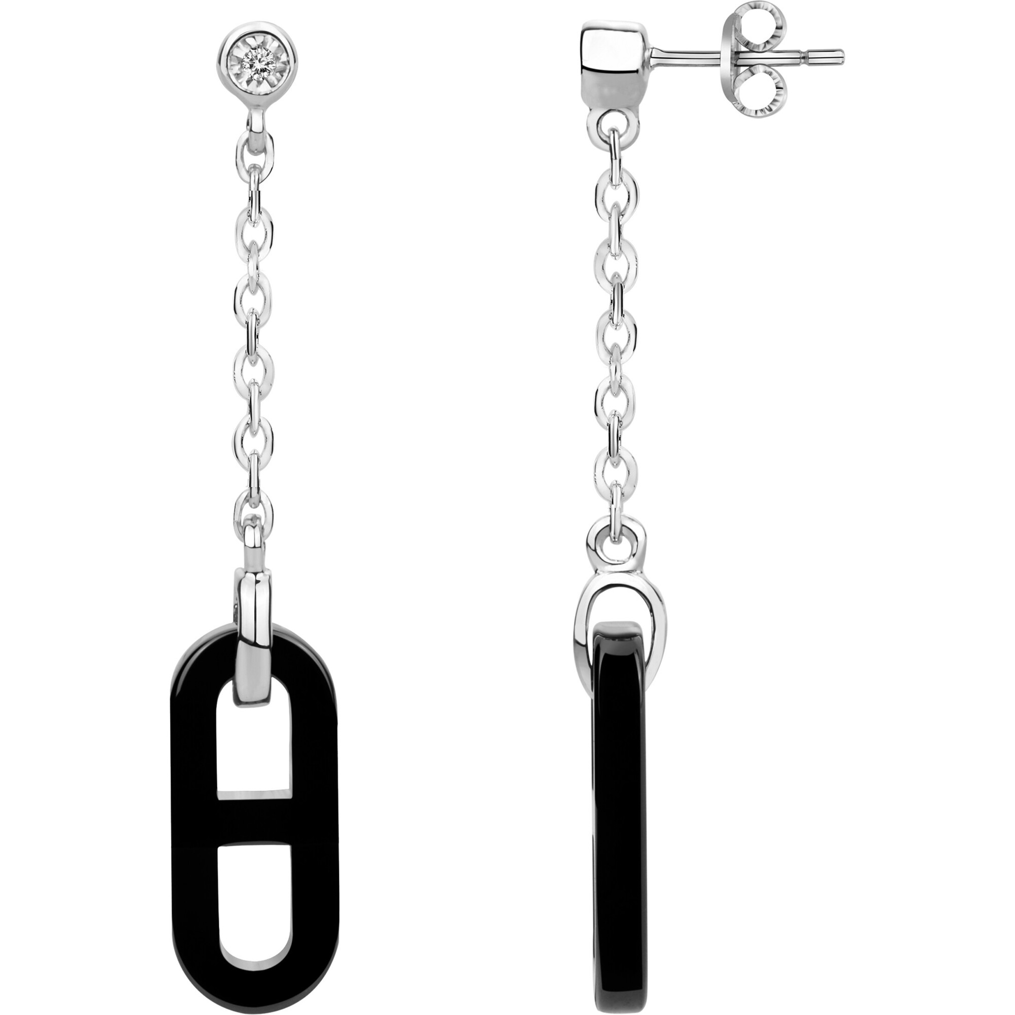 Boucles d'oreilles Péridot Phebus Femme en Argent