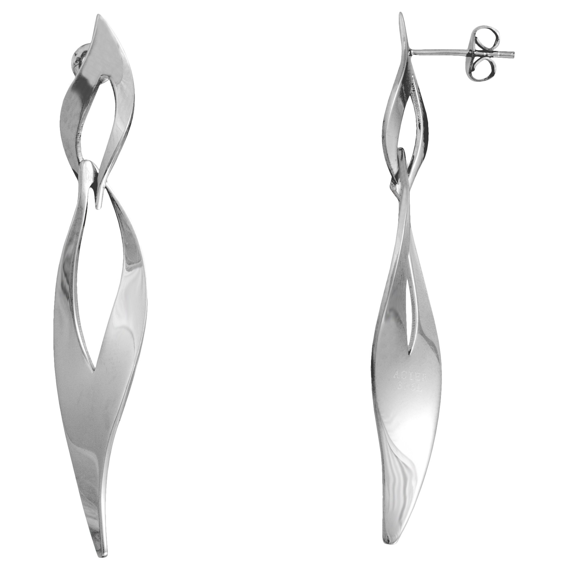 Boucles d'oreilles Nina Phebus Femme en Acier
