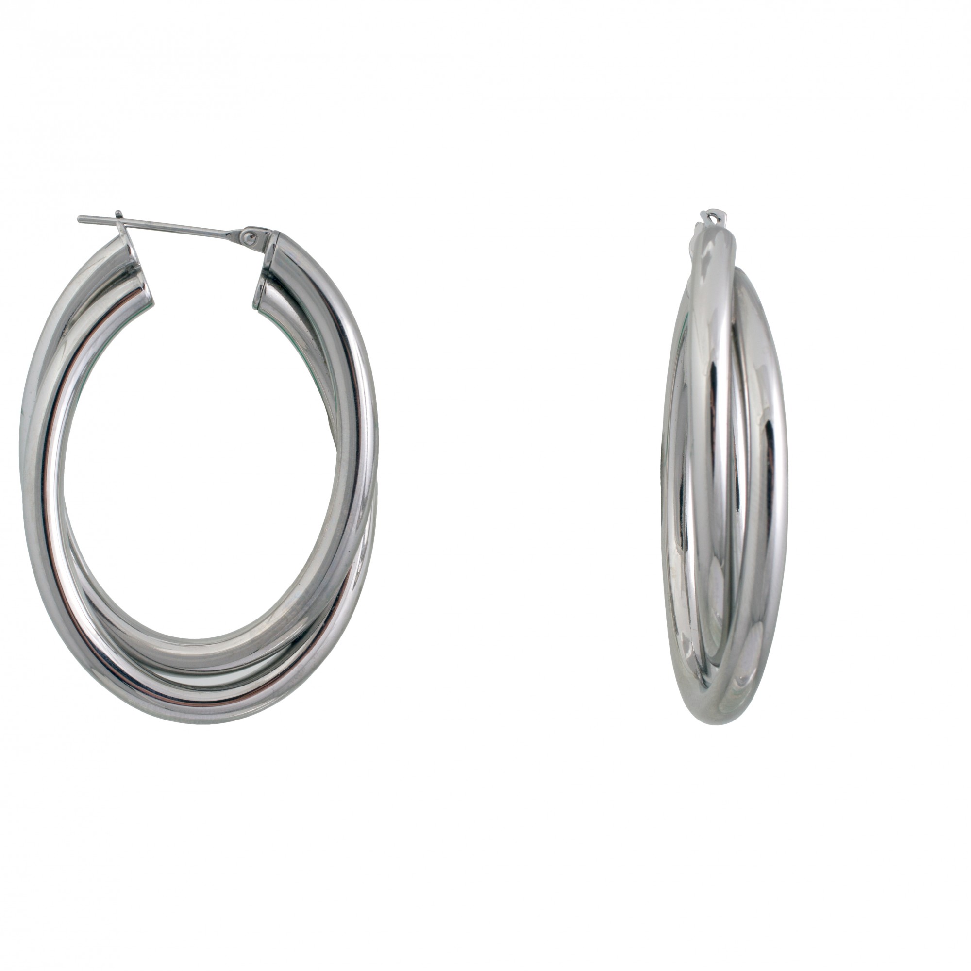 Boucles d'oreilles Ambre Phebus Femme en Acier