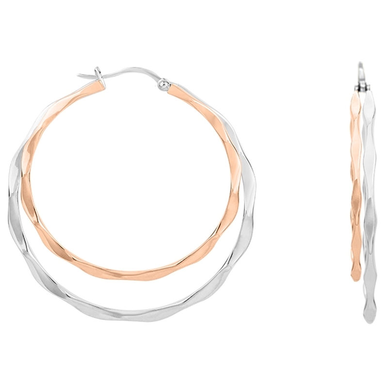 Boucles d'oreilles Elodie Phebus Femme en Acier