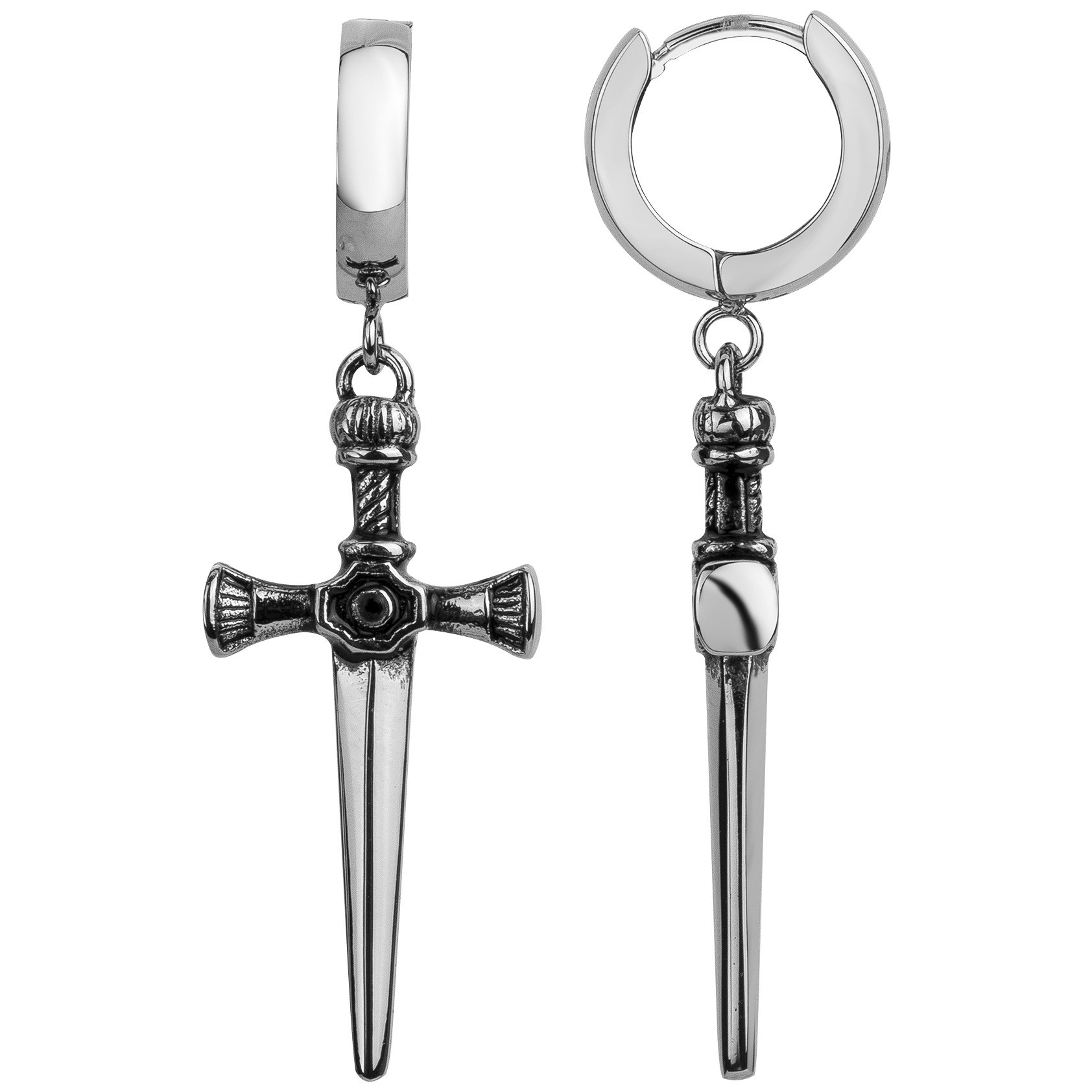 Boucles d'oreilles Epée Phebus Homme en Acier