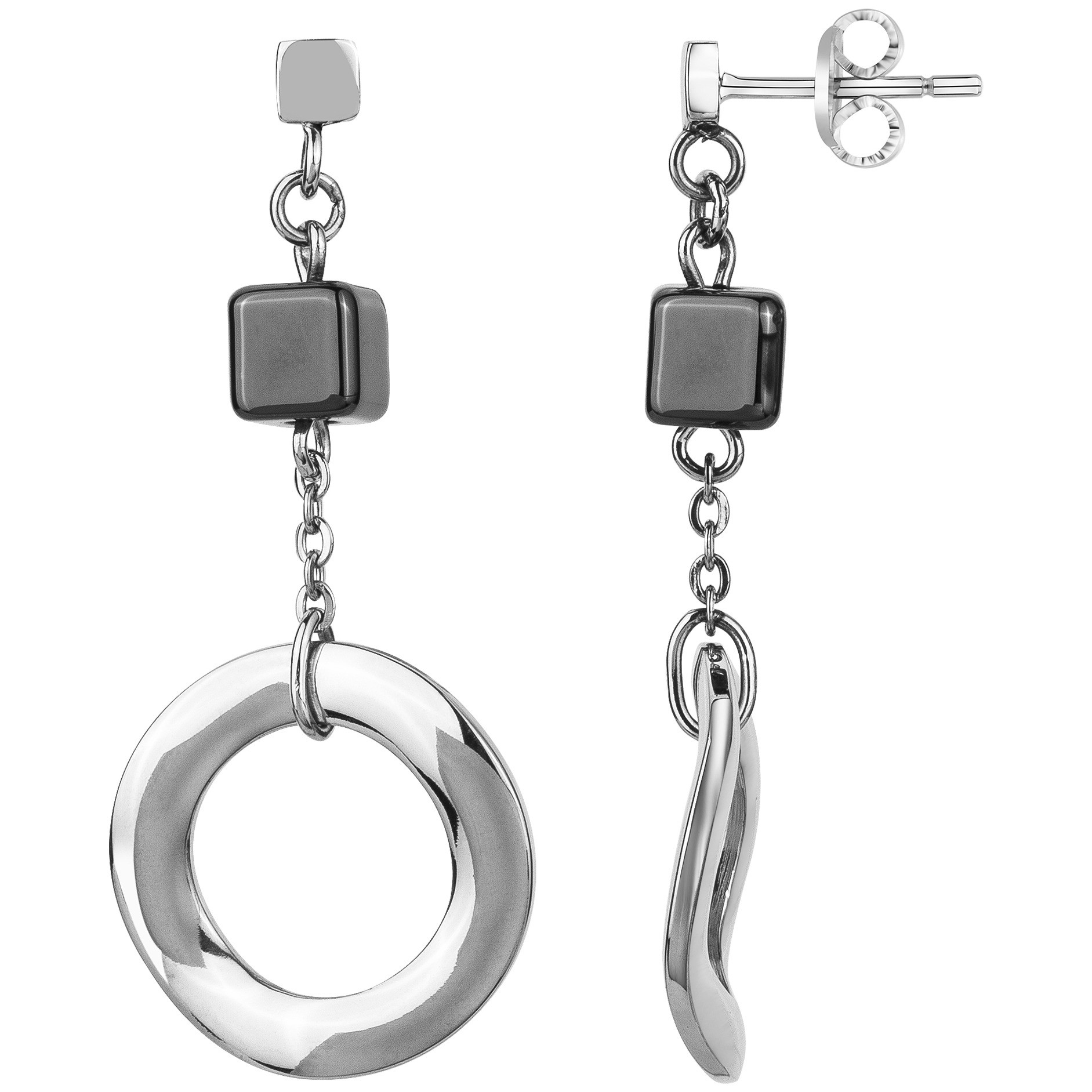 Boucles d'oreilles Samantha Phebus Femme en Acier