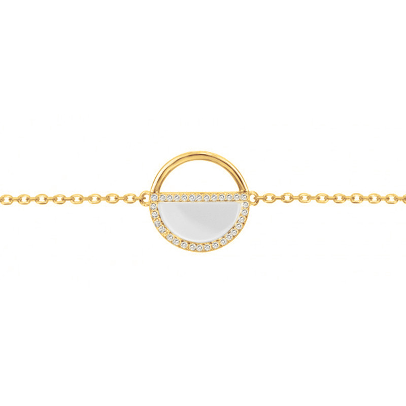 Bracelet Ovale Phebus Femme en Plaqué Or