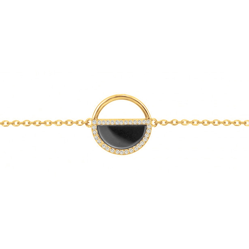 Bracelet Ovale Phebus Femme en Plaqué Or