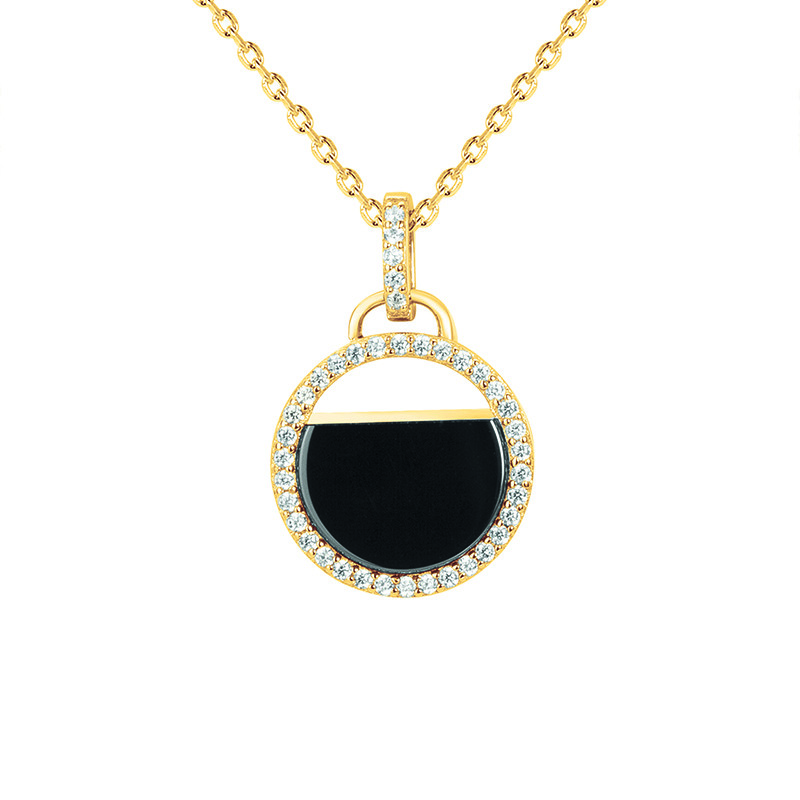 Collier Ovale Phebus Femme en Plaqué Or